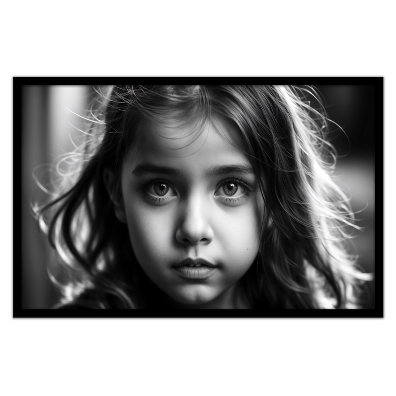 تابلو نوری بکلیت طرح دکوراتیو چهره دختر مدل B-bu2221