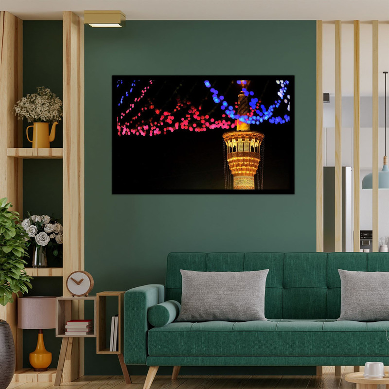 تابلو  نوری بکلیت مدل B-bu2606 طرح مناره و گلدسته حرم امام رضا (ع)