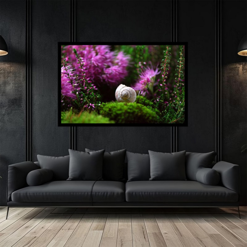 تابلو بکلیت طرح منظره طبیعت  و حلزون مدل  B-bu5065