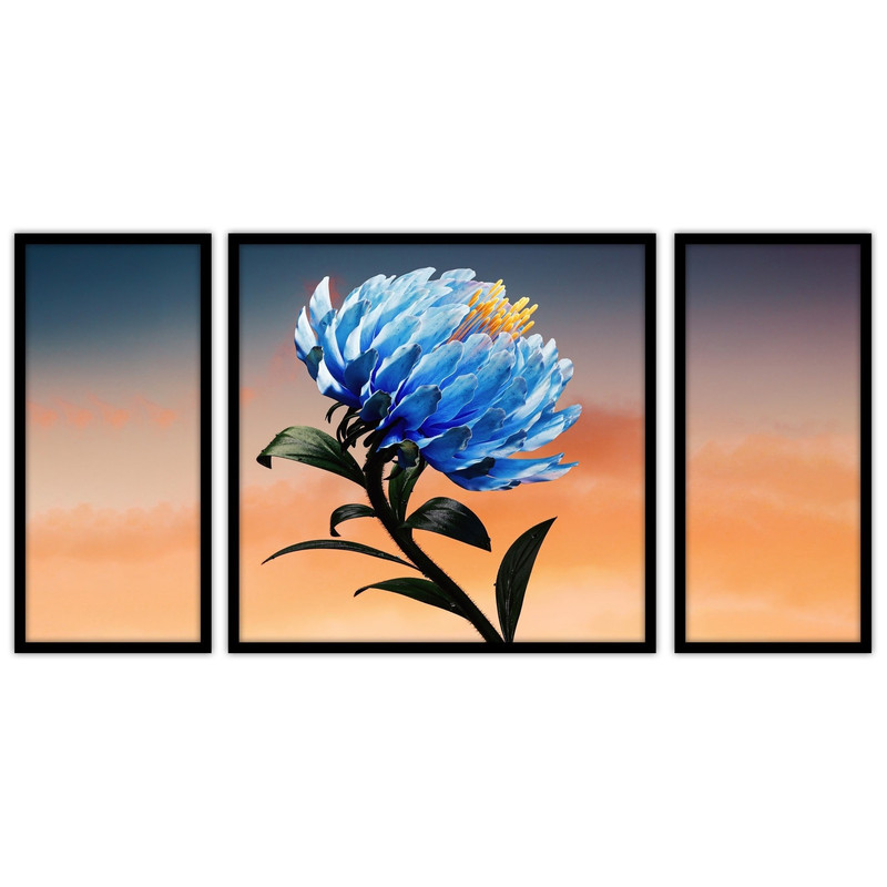 تابلو بکلیت طرح هنری دکوری گل مدل B-bu3174 مجموعه 3 عددی