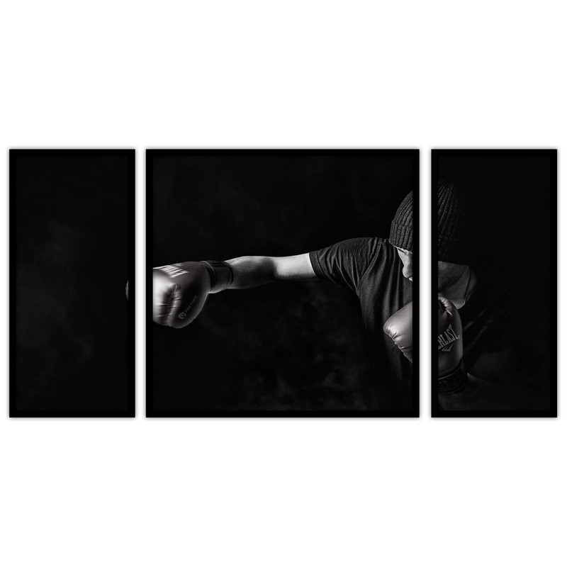 تابلو بکلیت طرح ورزش بوکس مدل B-bu3180 مجموعه 3 عددی