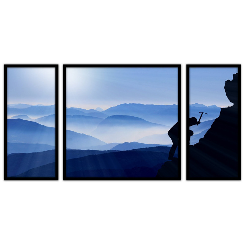 تابلو بکلیت طرح کوه نوردی مدل B-bu3077 مجموعه 3 عددی