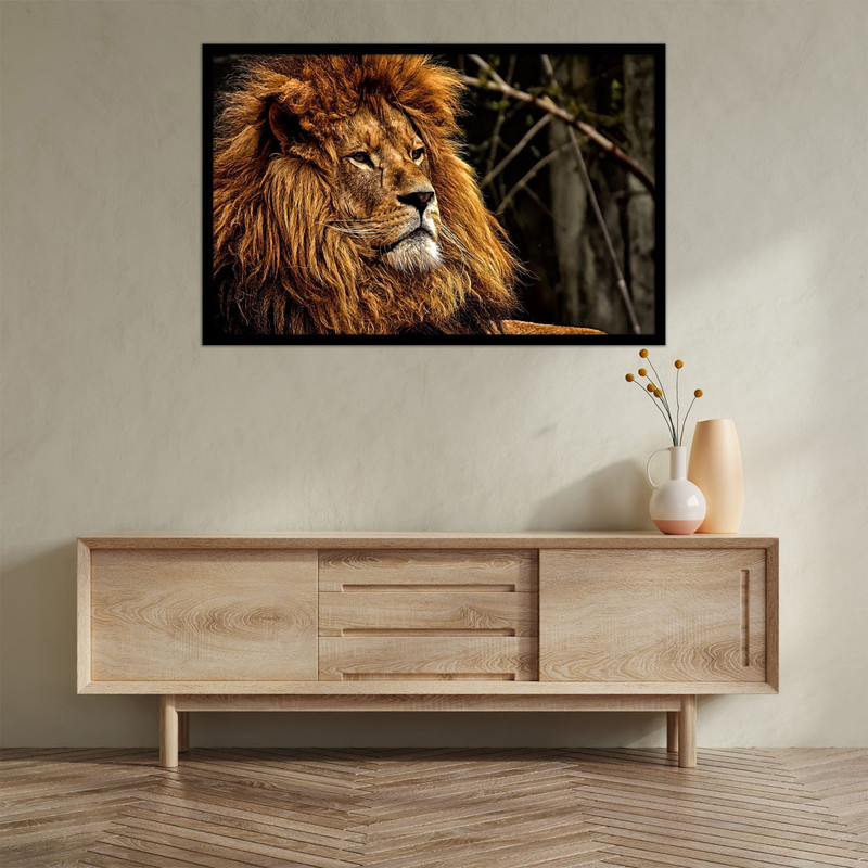 تابلو بکلیت طرح دکوراتیو حیوانات شیر مدل B-bu2670