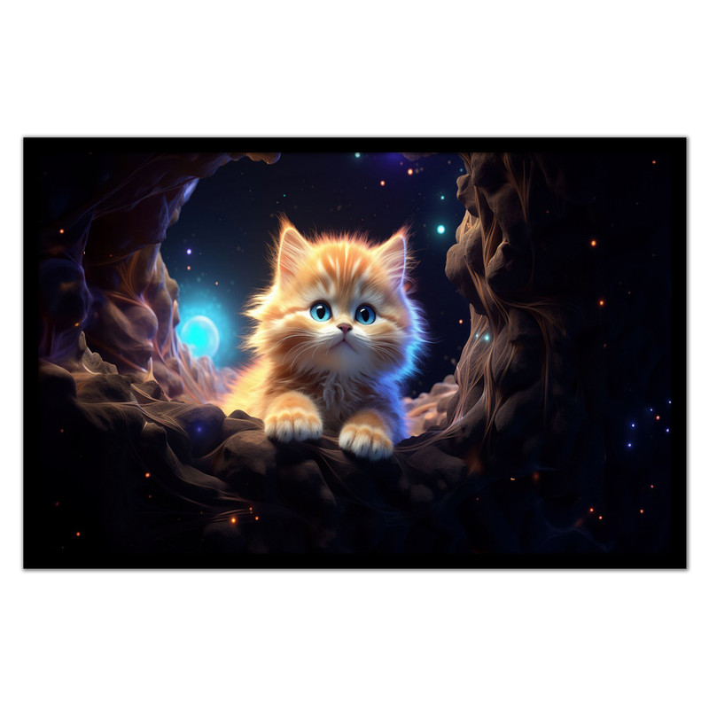 تابلو نوری بکلیت طرح هنری فانتزی گربه مدل B-bu1158