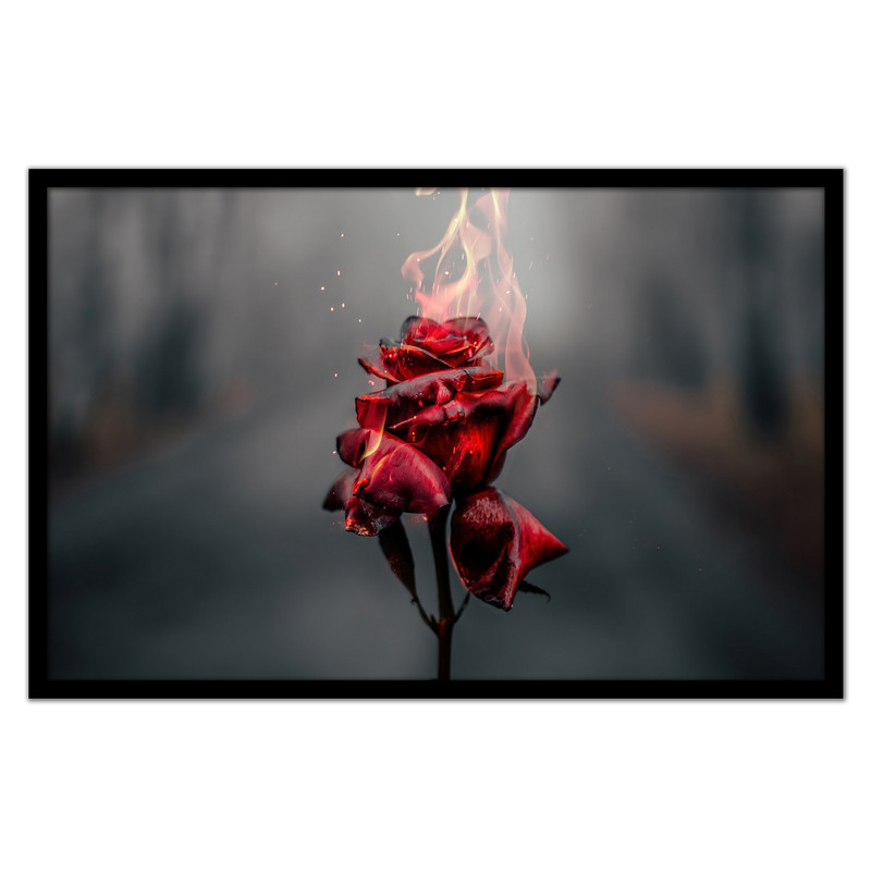 تابلو نوری بکلیت طرح هنری گل سوخته مدل B-bu1384