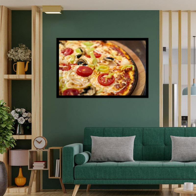 تابلو  نوری بکلیت طرح غذا و فست فود پیتزا مدل B-bu2587