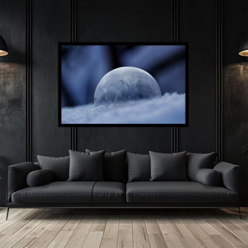 تابلو بکلیت طرح هنری و فانتزی حباب یخی مدل B-bu5091