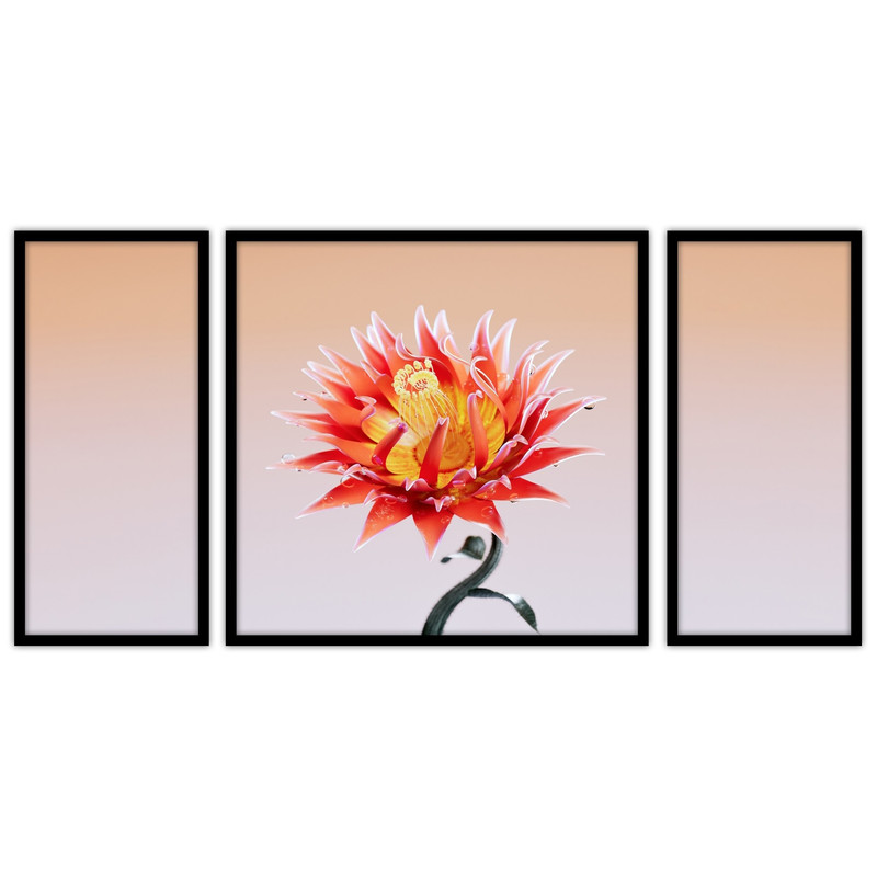 تابلو بکلیت طرح کلاسیک و هنری گل مدل B-bu3390 مجموعه 3 عددی