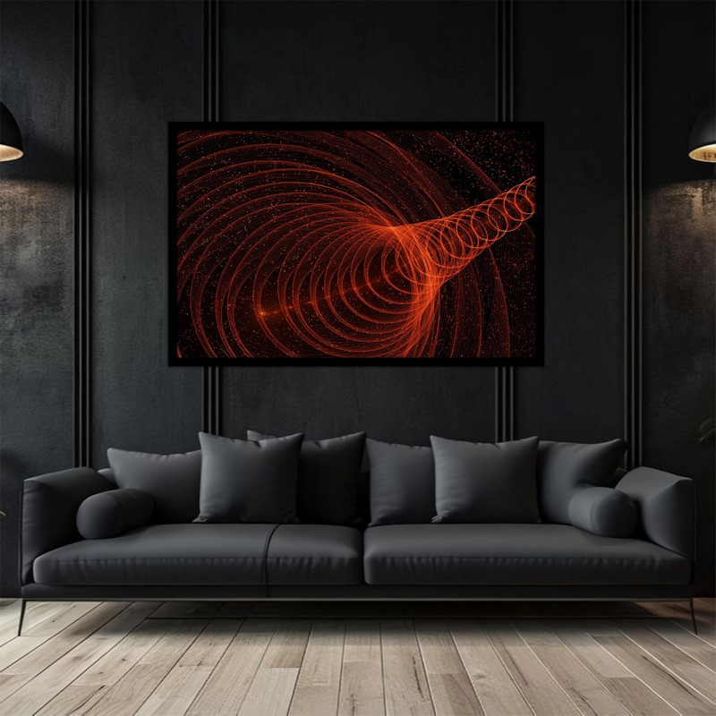 تابلو بکلیت طرح فضا و کهکشان سیاه چاله و امواج مدل B-bu5038