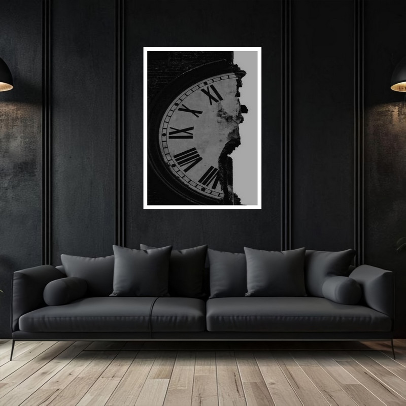 تابلو بکلیت طرح منظره شهری ساعت دکوری هنری و مدرن مدل W-bu5371