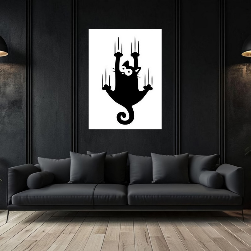 تابلو بکلیت طرح گربه فانتزی دکوری هنری و مدرن مدل W-bu5381