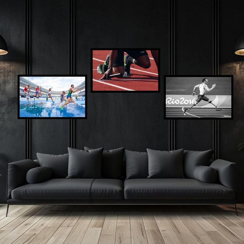 تابلو بکلیت طرح ورزشی  ورزش دو ومیدانی مدل  B-bu3756 مجموعه 3 عددی