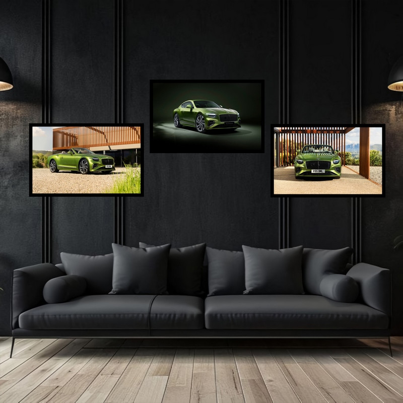 تابلو بکلیت طرح دکوری مدرن ماشین و خودرو مدل B-bu3776 مجموعه 3 عددی