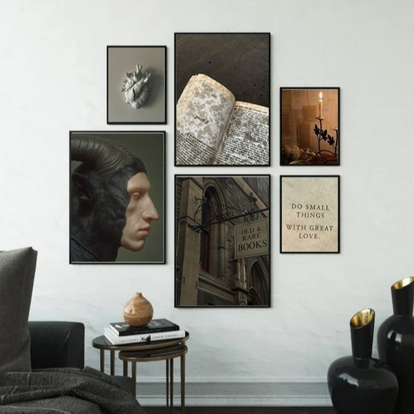 تابلو بکلیت طرح دکوری و مدرن چهره ژستیک کلاسیک فانتزی مدل B-bu3795 مجموعه 6 عددی