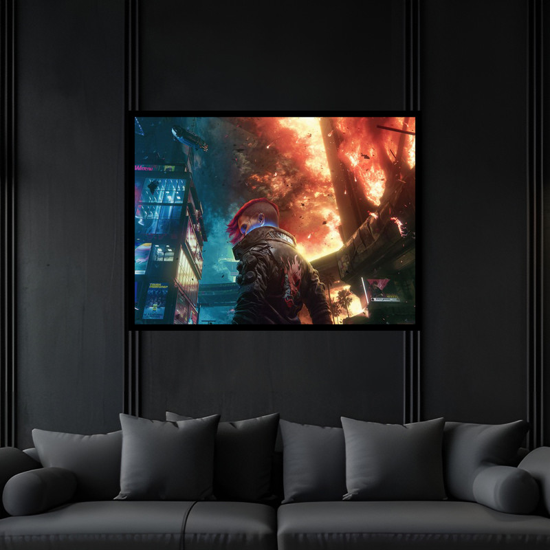 تابلو بکلیت طرح گیمینگ و گیم نت مدل B-bu6644 فریم مشکی