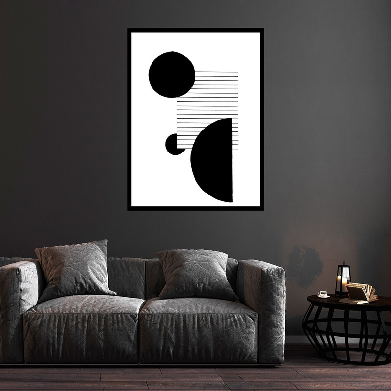 تابلو بکلیت طرح هنری دکوری دکوراتی کلاسیک و مینیمال مدل B-bu5853 فریم مشکی