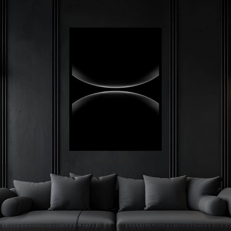 تابلو بکلیت طرح هنری مدرن و دکوراتیو فضا و کهکشان ستاره و سیاره مدل B-bu6021 فریم مشکی