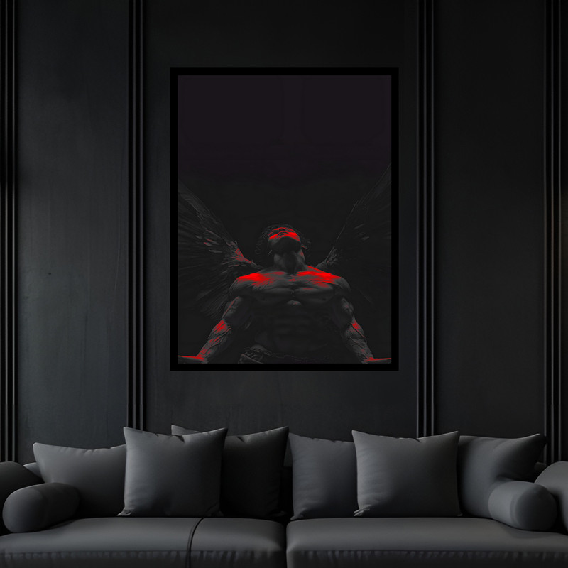 تابلو بکلیت طرح دکوری  باستانی تاریخی اساطیر یونان باستان مدل B-bu7188 فریم مشکی