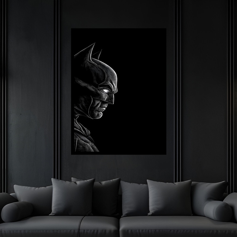 تابلو بکلیت طرح بتمن شخصیت سینما سریال مدل B-bu7163 فریم مشکی