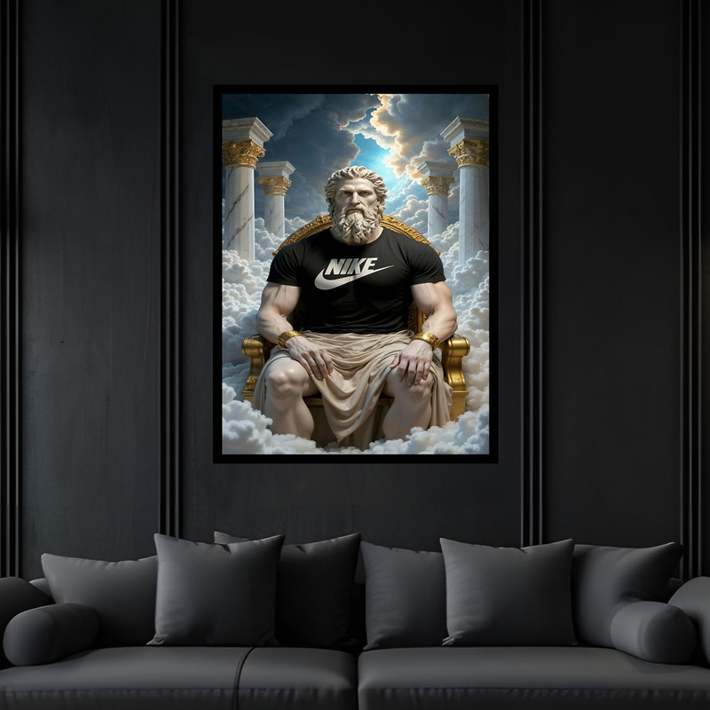 تابلو بکلیت طرح فانتزی اساطیر یونان باستان مدل B-bu7118 فریم مشکی