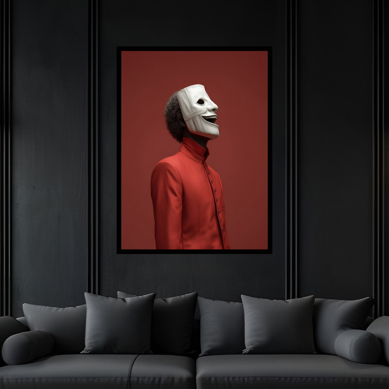 تابلو بکلیت طرح دکوراتیو مدرن ژستیک فانتزی مدل B-bu7615 فریم مشکی