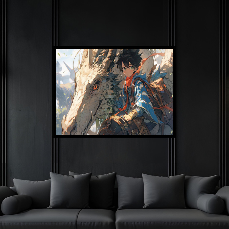 تابلو بکلیت طرح کودک شخصیت کارتونی و انیمیشن مدل B-bu6631 فریم مشکی