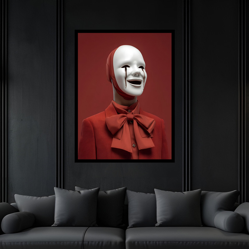 تابلو بکلیت طرح دکوراتیو مدرن ژستیک فانتزی مدل B-bu7029 فریم مشکی