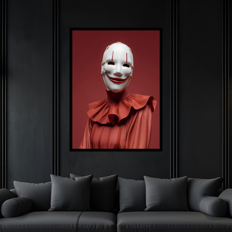 تابلو بکلیت طرح دکوراتیو مدرن ژستیک فانتزی مدل B-bu7579 فریم مشکی