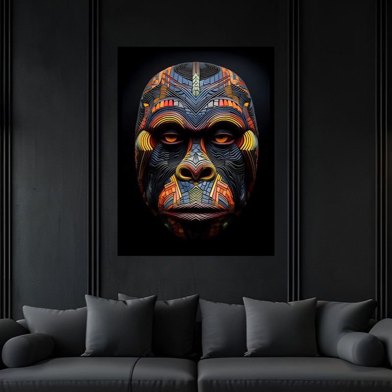 تابلو بکلیت طرح دکوراتیو مدرن ژستیک فانتزی مدل B-bu7350 فریم مشکی