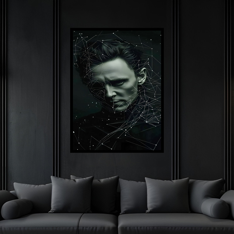 تابلو بکلیت طرح سینما سریال لوکی مدل B-bu6986 فریم مشکی