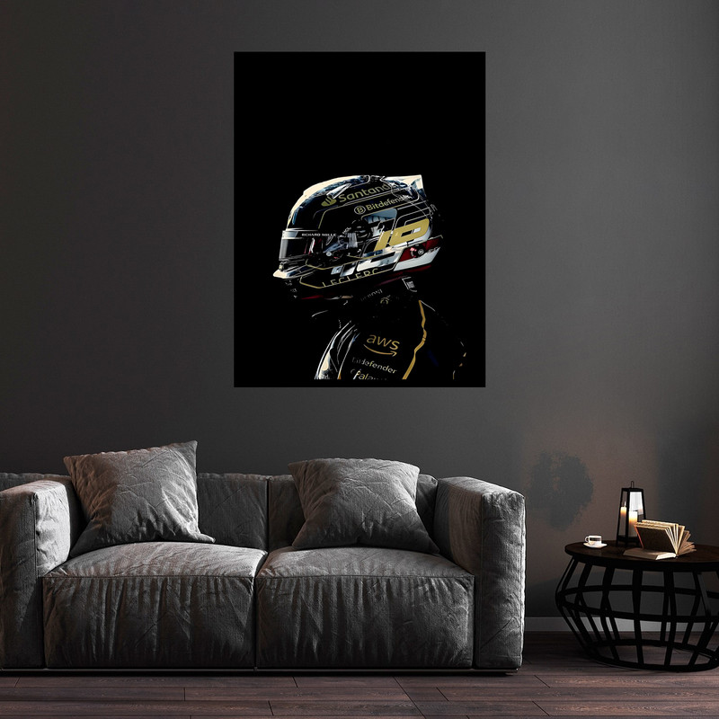 تابلو بکلیت طرح راننده فرمول یک و ماشین مسابقه مدل B-bu5764 فریم مشکی