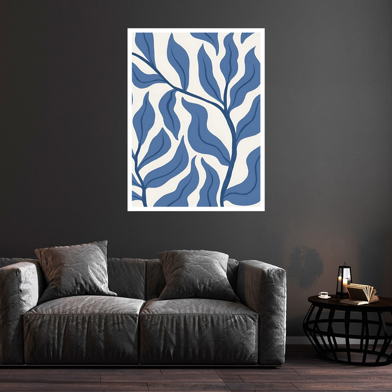 تابلو بکلیت طرح هنری کلاسیک و مینیمال گل مدل W-bu5856 فریم سفید