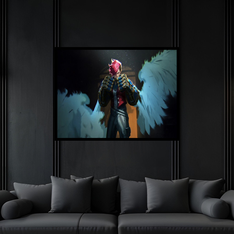 تابلو بکلیت طرح شخصیت کارتونی و انیمیشن مدل B-bu6638 فریم مشکی