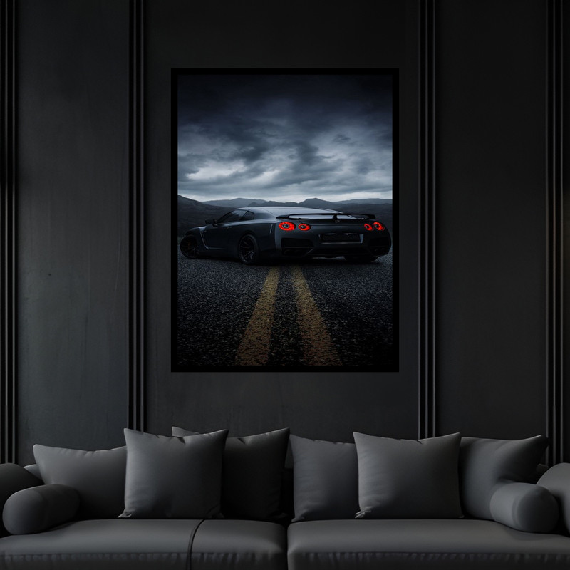 تابلو بکلیت طرح مدرن خودرو و ماشین مسابقه مدل B-bu6731 فریم مشکی