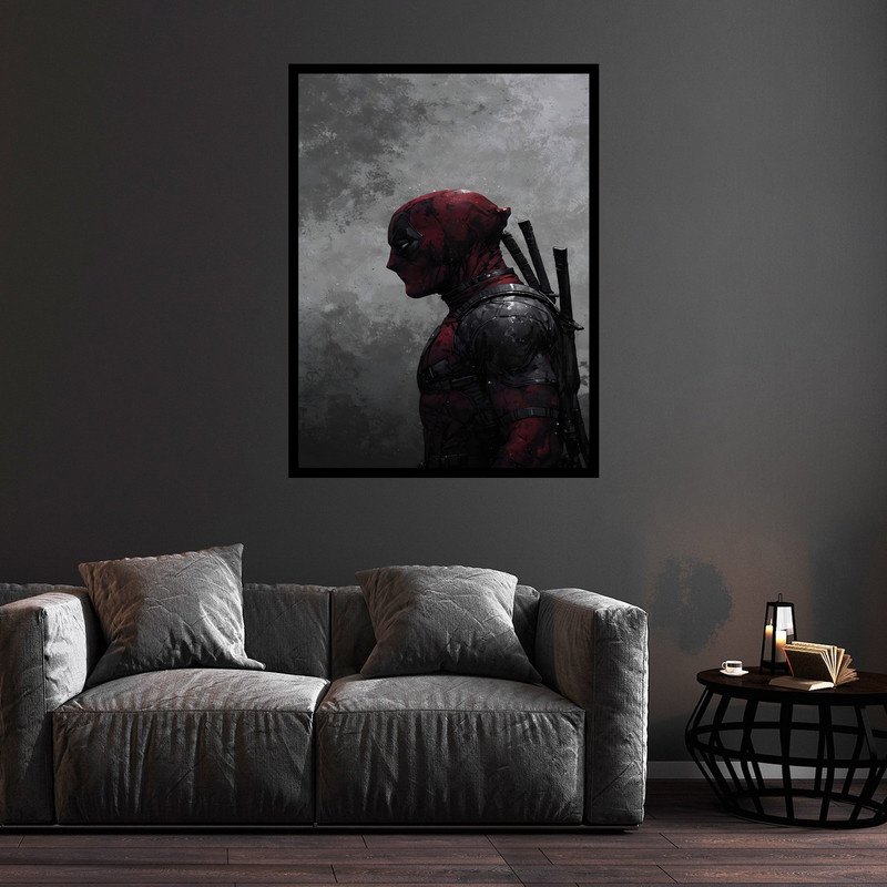 تابلو بکلیت طرح شخصیت سینمایی سریالی دد پول مدل B-bu5740 فریم مشکی