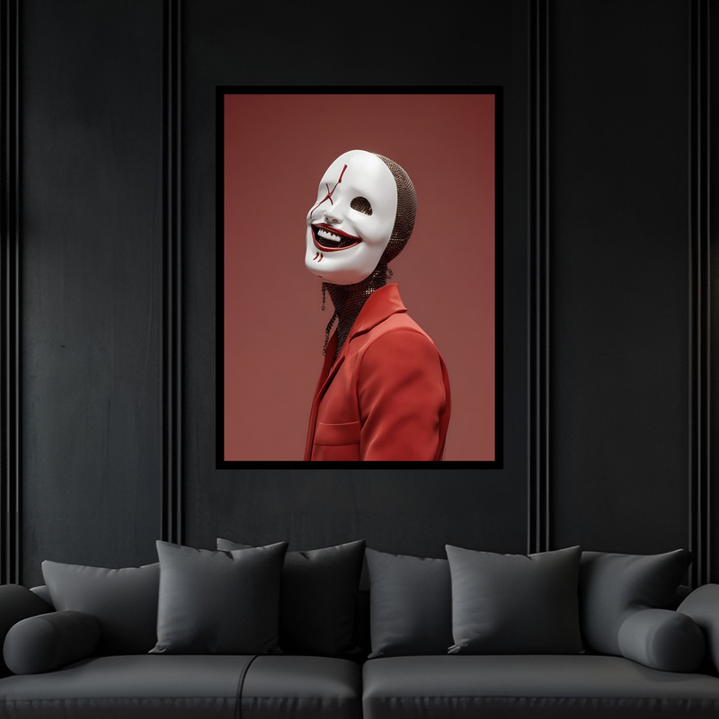 تابلو بکلیت طرح دکوراتیو مدرن ژستیک فانتزی مدل B-bu7394 فریم مشکی