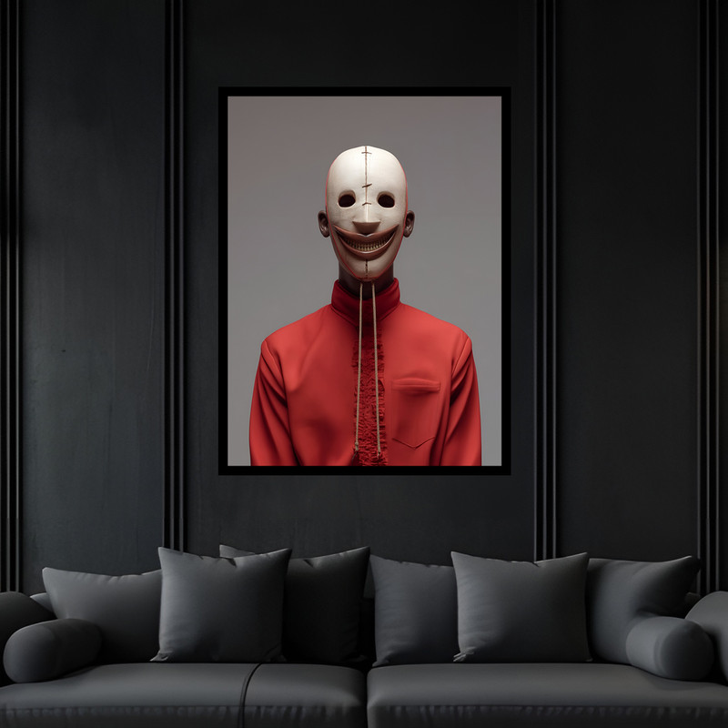 تابلو بکلیت طرح دکوراتیو مدرن ژستیک فانتزی مدل B-bu7104 فریم مشکی