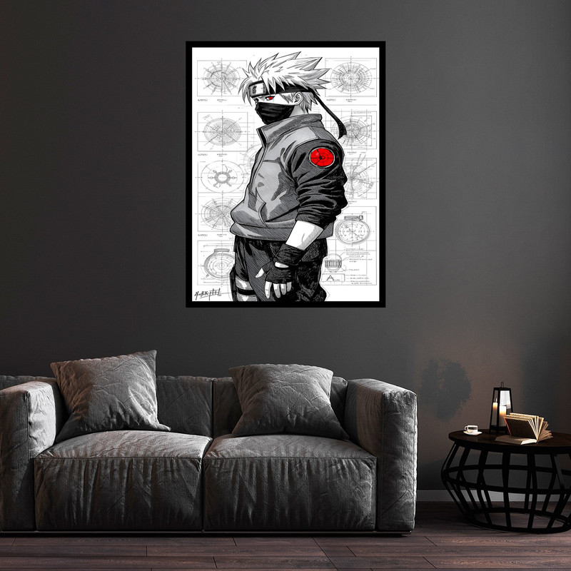 تابلو بکلیت طرح ناروتو انیمه و انیمیشن مدل B-bu5690 فریم مشکی