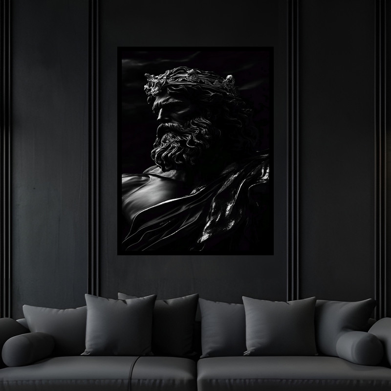 تابلو بکلیت طرح مجسمه اساطیر یونان مدل B-bu7402 فریم مشکی