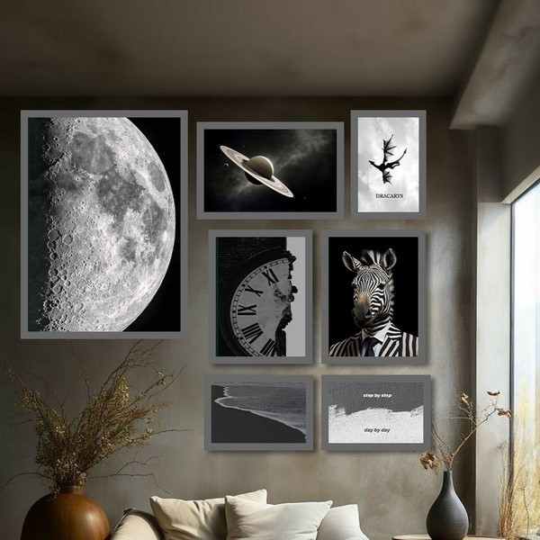 تابلو بکلیت طرح دکوری هنری و مدرن کلاسیک و فانتزی  مدل SI-bu3805 مجموعه 7 عددی