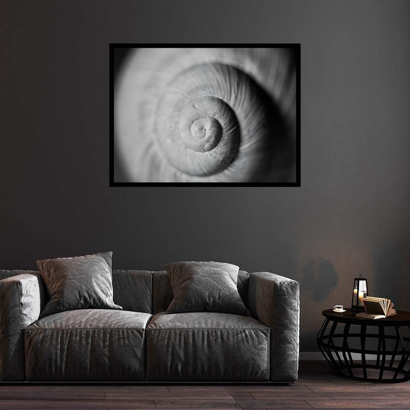 تابلو بکلیت طرح دکورب طبیعت حیوانات حلزون مدل B-bu5804 فریم مشکی