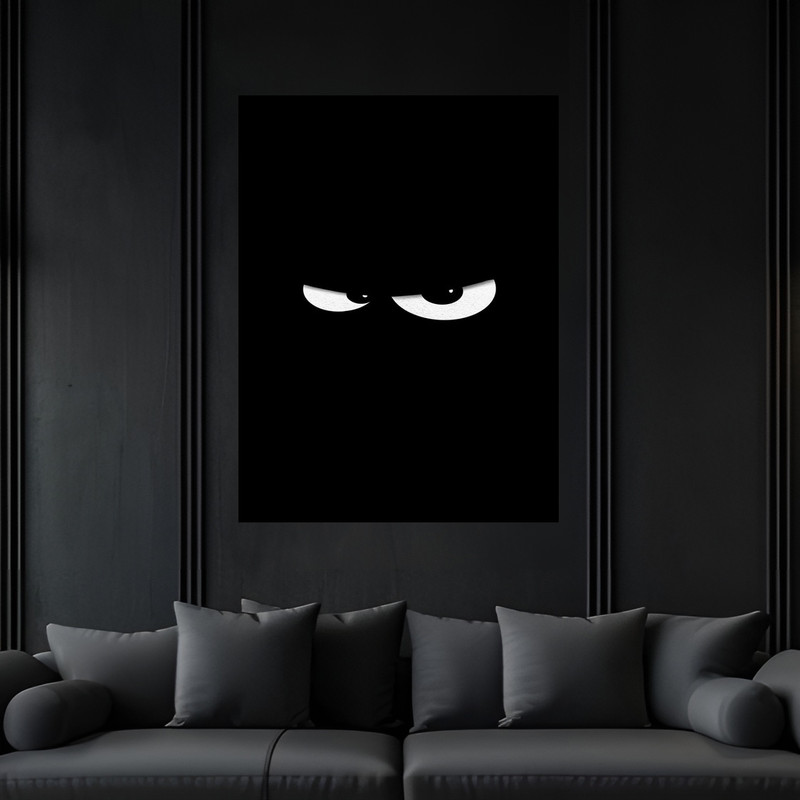 تابلو بکلیت طرح فانزی دکوری ایموجی و شکلک مدل B-bu6489 فریم مشکی