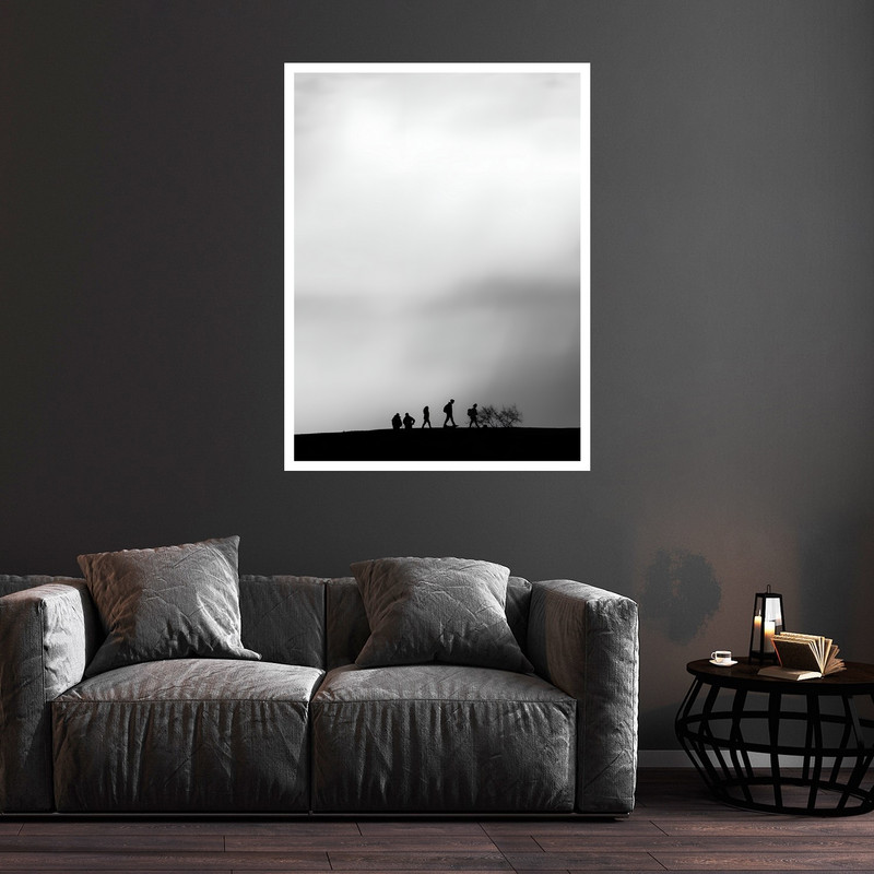 تابلو بکلیت طرح دکوری طبیعت گردی و گردشگری مدل W-bu5802 فریم سفید