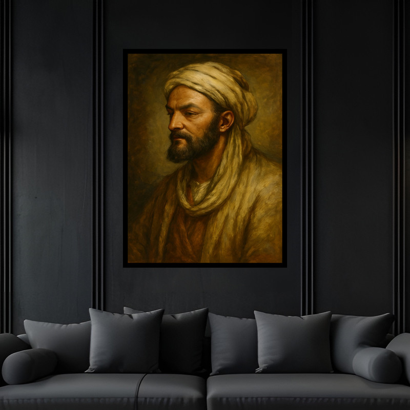 تابلو بکلیت طرح باستانی تاریخی مشاهیر و دانشمندان ایران  مدل B-bu7310 فریم مشکی