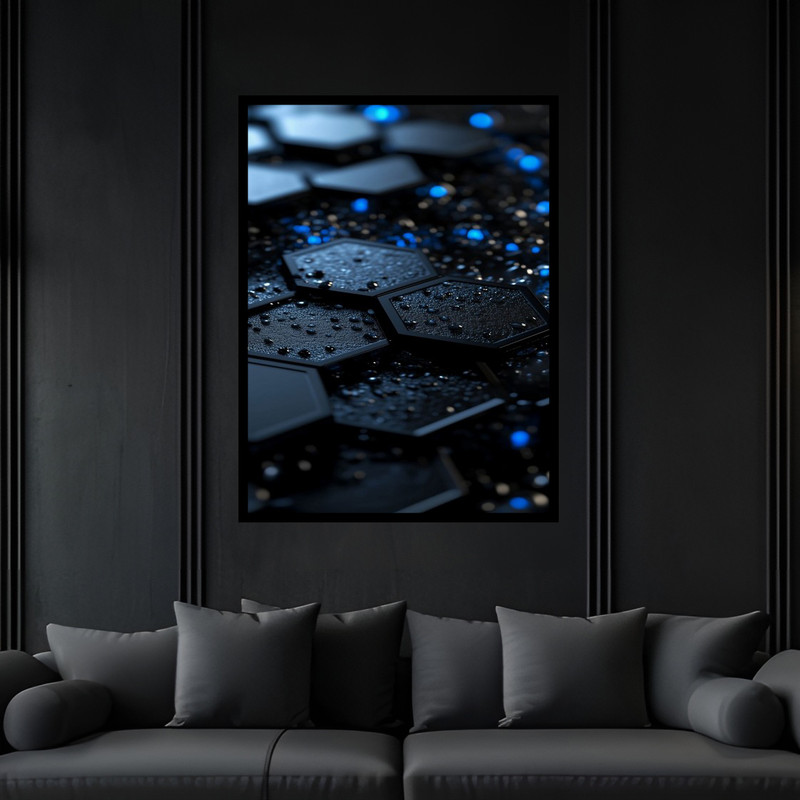 تابلو بکلیت طرح مدرن فناوری تکنولوژی نانو مدل B-bu6404 فریم مشکی