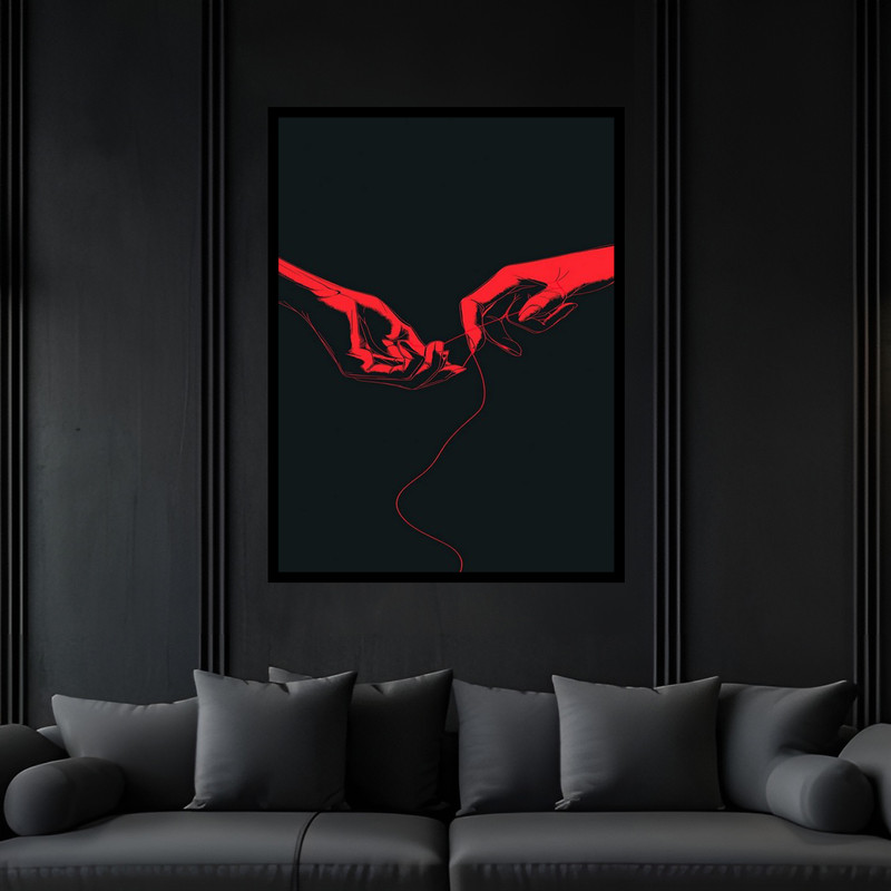 تابلو بکلیت طرح دکوراتیو هنری مدرن مدل B-bu6323 فریم مشکی