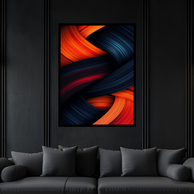 تابلو بکلیت طرح  دکوراتیو هنری مدرن مدل B-bu6324 فریم مشکی