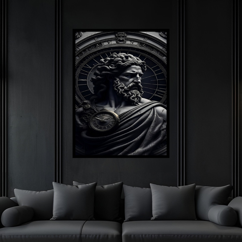 تابلو بکلیت طرح مجسمه اساطیر یونان باستان مدل B-bu7378 فریم مشکی