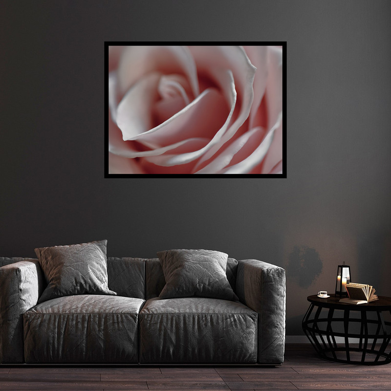 تابلو بکلیت طرح دکوری هنری و دکوراتیو گل و گلبرگ مدل B-bu5801 فریم مشکی