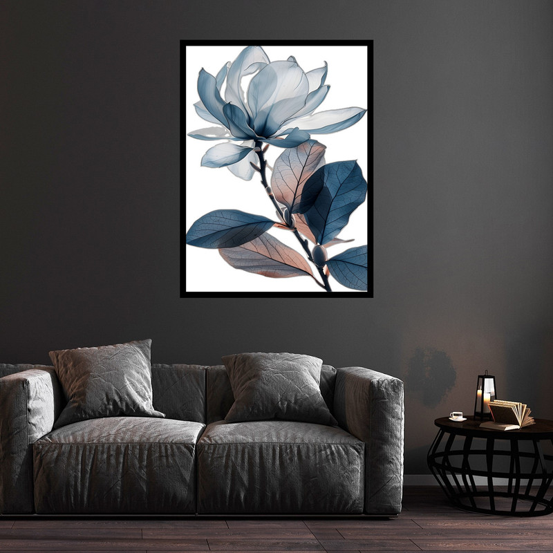 تابلو بکلیت طرح دکوری هنری و مینیمال دکوراتیو گل مدل B-bu5788 فریم مشکی